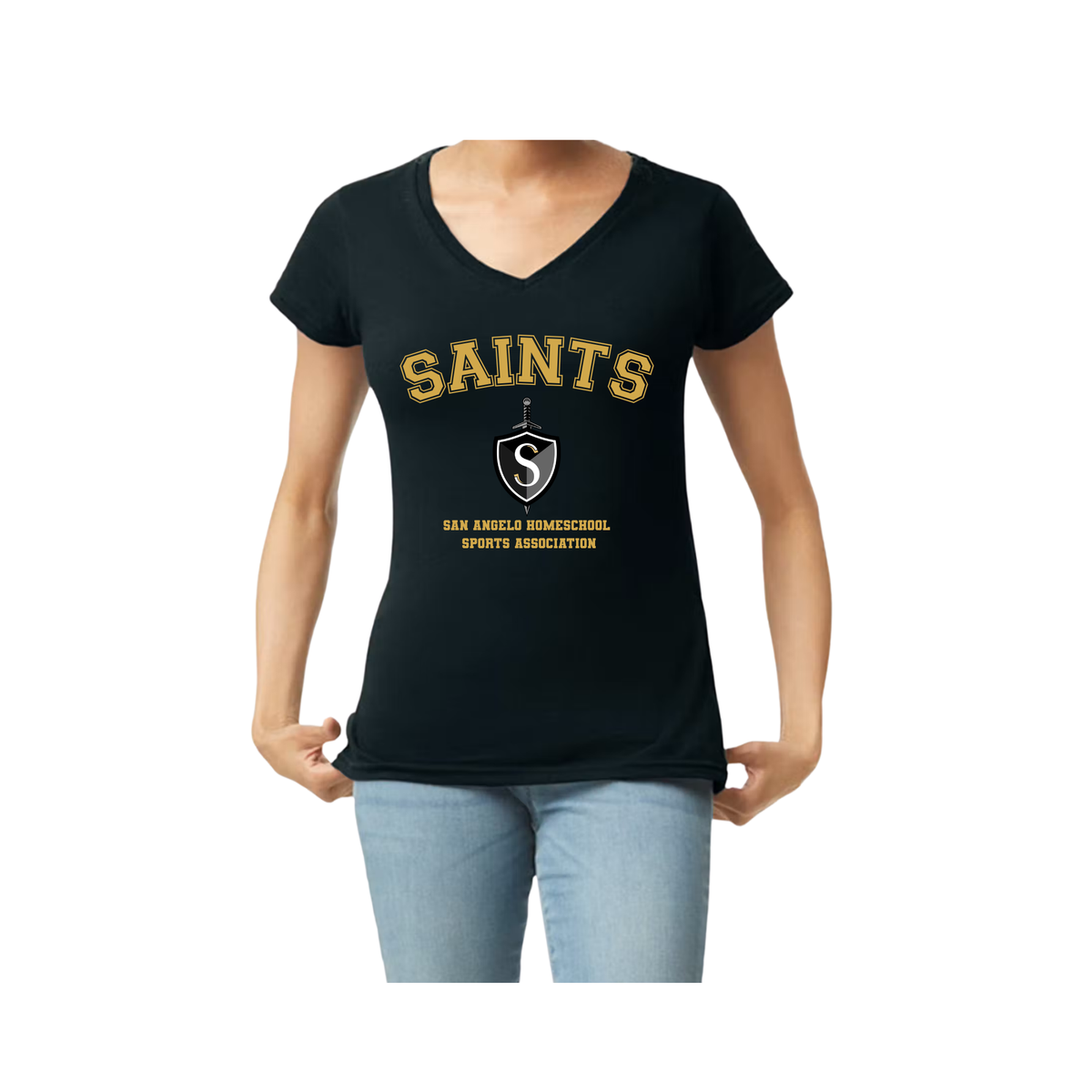 San Angelo Saints Womens V Neck SAHSA